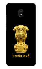 Satyamev Jayate Golden Redmi 8A Hard Case Back Cover by Casekaro