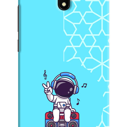 Cute Astronaut Chilling Redmi 8A Hard Case Back Cover by Casekaro