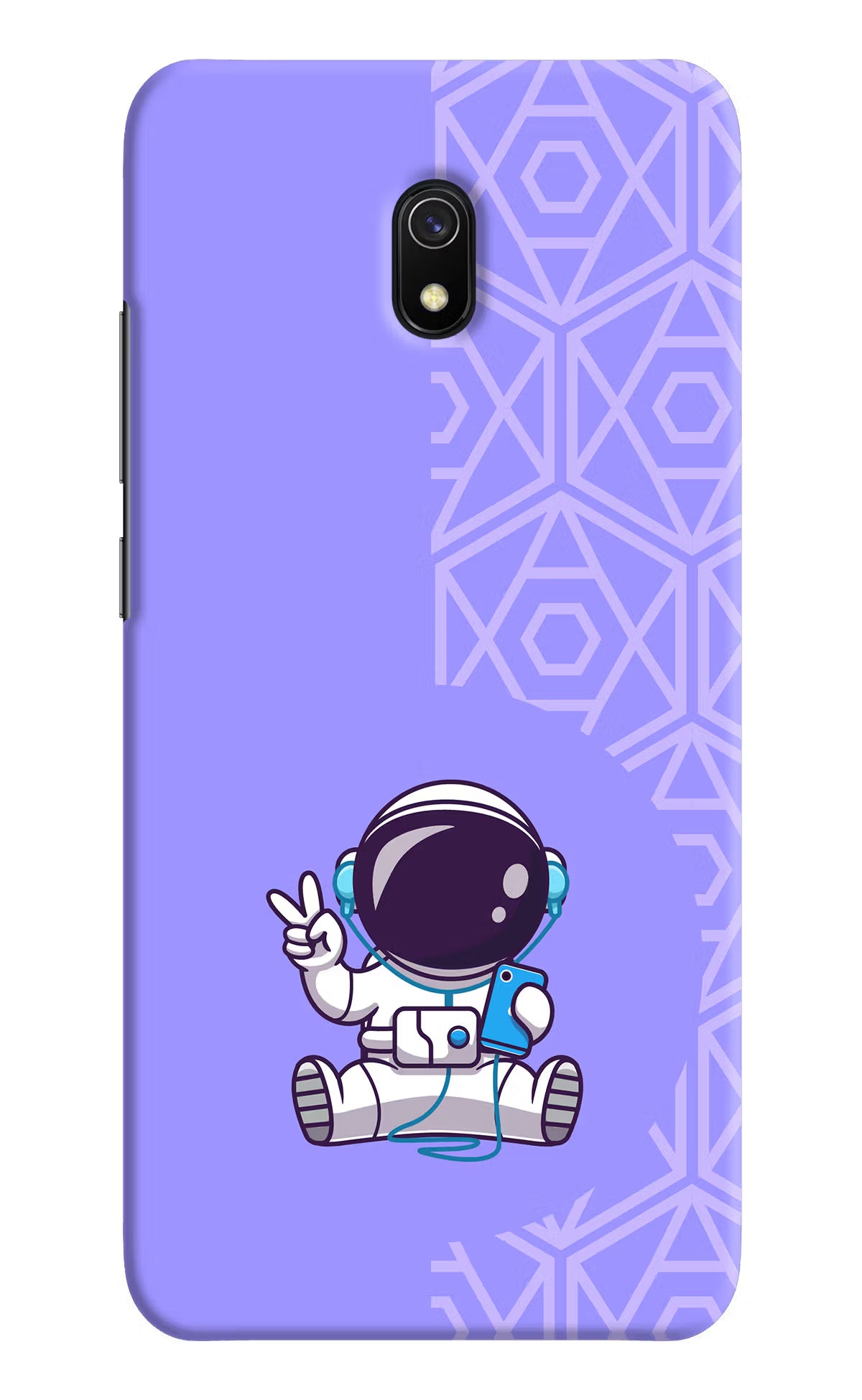 Cute Astronaut Chilling Redmi 8A Hard Case Back Cover by Casekaro