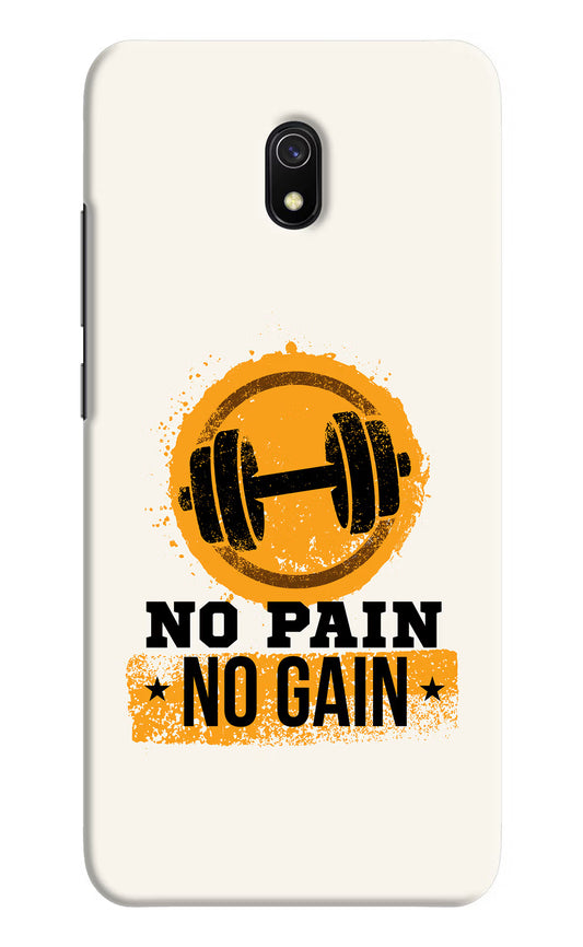 No Pain No Gain Redmi 8A Hard Case Back Cover by Casekaro