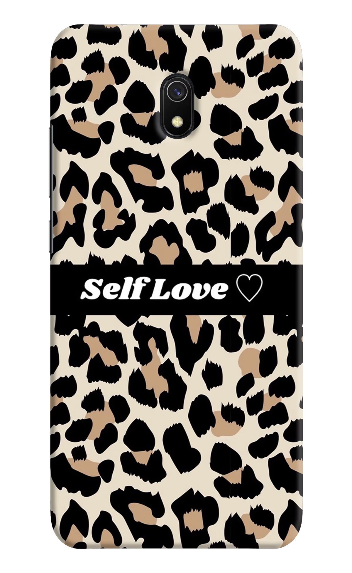 Leopard Print Self Love Redmi 8A Hard Case Back Cover by Casekaro