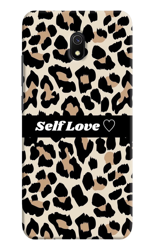 Leopard Print Self Love Redmi 8A Hard Case Back Cover by Casekaro