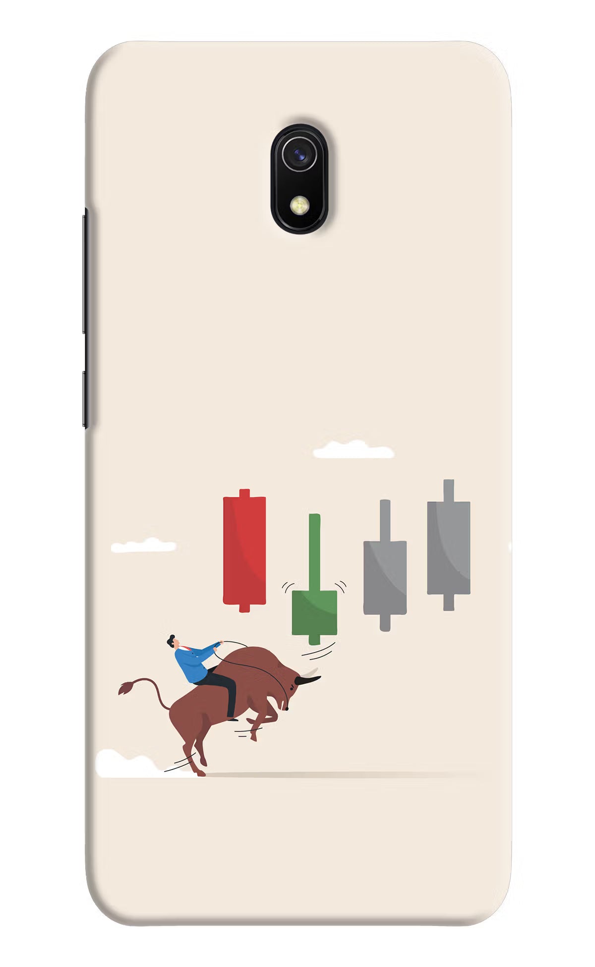 Bull Trading Momentum Redmi 8A Hard Case Back Cover by Casekaro