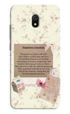 Hopeless Romantic Redmi 8A Hard Case Back Cover by Casekaro