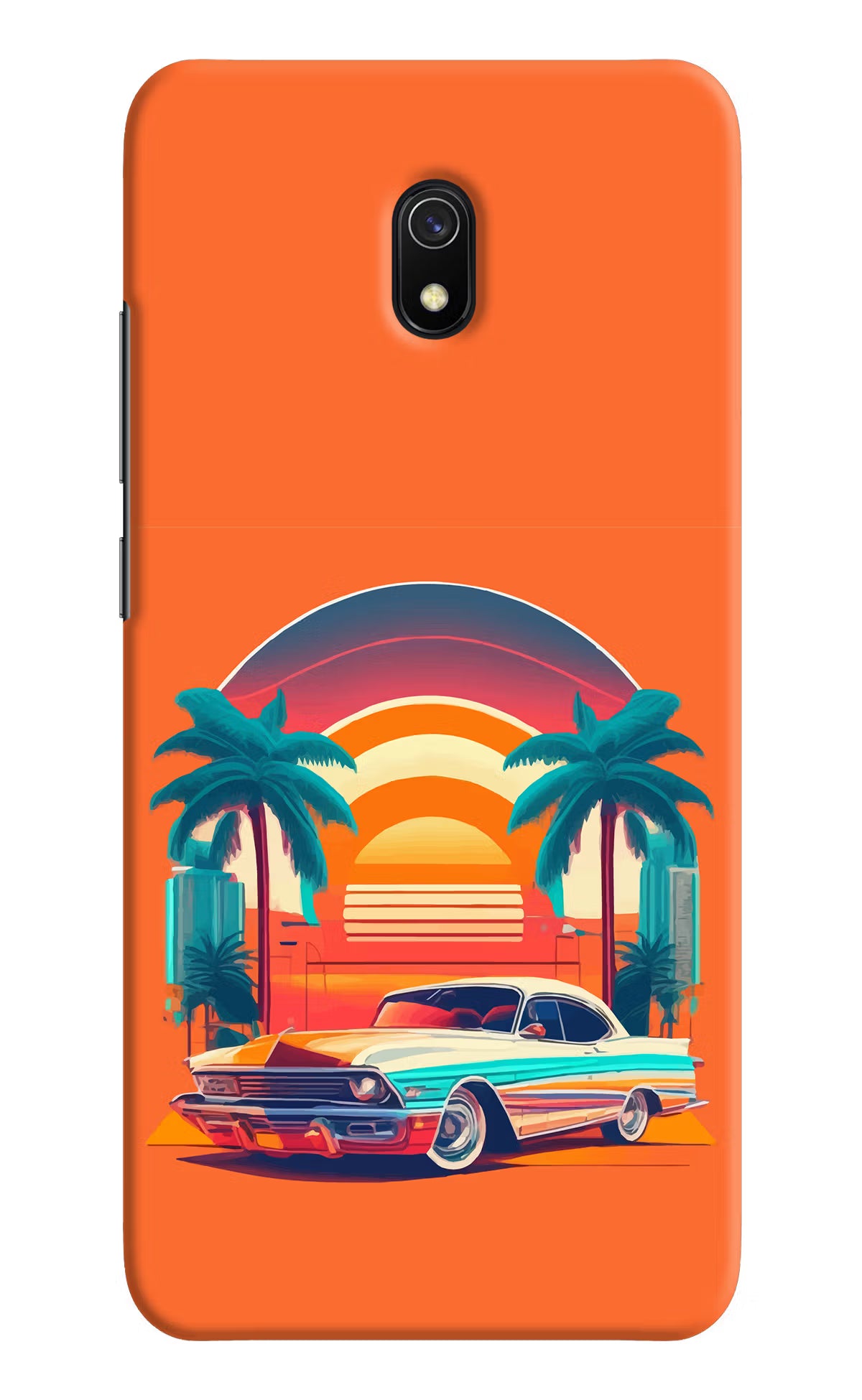 Palm Drive 80s Redmi 8A Hard Case Back Cover by Casekaro