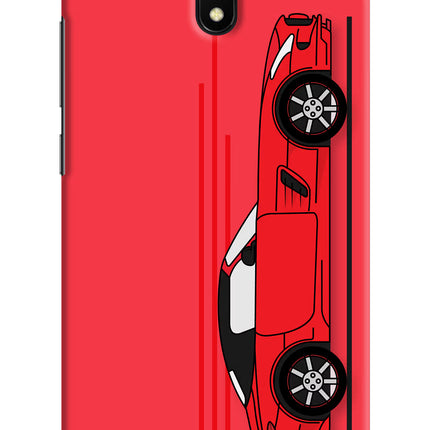 Red Velocity Redmi 8A Hard Case Back Cover by Casekaro