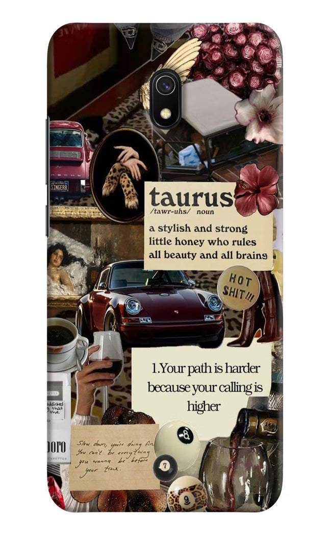 Taurus Zodiac Redmi 8A Hard Case Back Cover by Casekaro