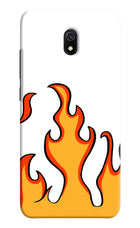 Fired Up – White Redmi 8A Hard Case Back Cover by Casekaro