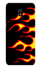 Side Sweep Flames Redmi 8A Hard Case Back Cover by Casekaro