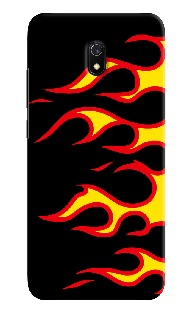 Side Sweep Flames Redmi 8A Hard Case Back Cover by Casekaro