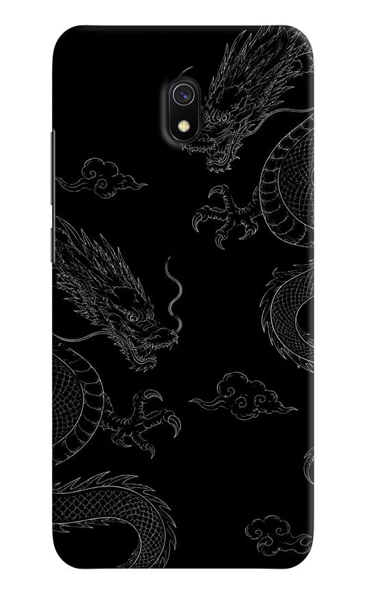 Twin Dragons Redmi 8A Hard Case Back Cover by Casekaro