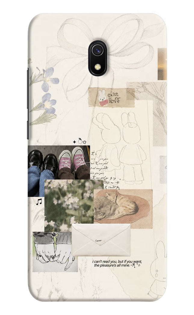 Soft Aesthetic Redmi 8A Hard Case Back Cover by Casekaro