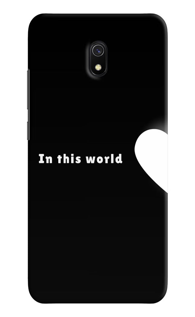 This World Redmi 8A Hard Case Back Cover by Casekaro