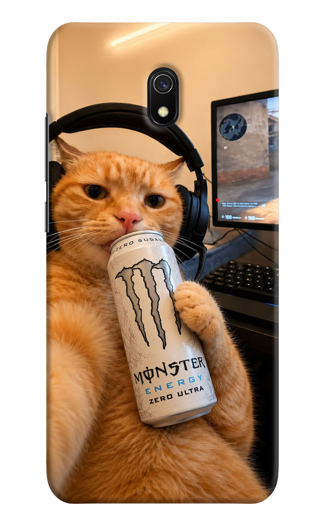 Gamer Cat Energy Redmi 8A Hard Case Back Cover by Casekaro