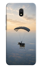 Skydiving Cow Redmi 8A Hard Case Back Cover by Casekaro