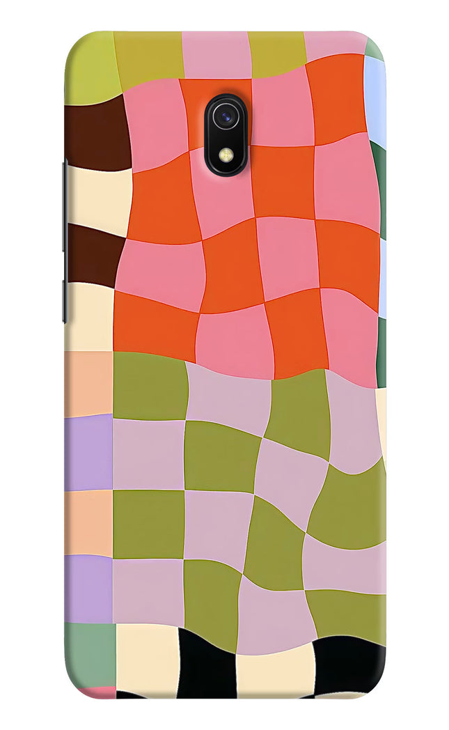Wavy Grid Redmi 8A Hard Case Back Cover by Casekaro