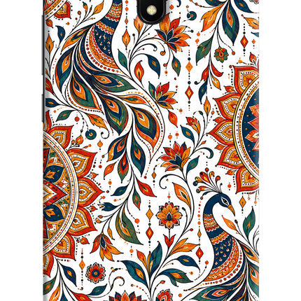 White Mayura Redmi 8A Back Cover