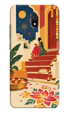 Diwali Rangoli Redmi 8A Hard Case Back Cover by Casekaro