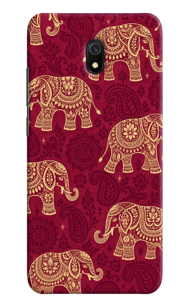 Maroon Elephant Redmi 8A Hard Case Back Cover by Casekaro