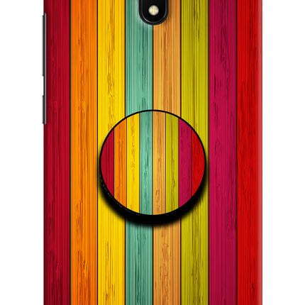 Multicolor Wooden Redmi 8A Pop Case by Casekaro