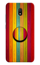 Multicolor Wooden Redmi 8A Pop Case by Casekaro