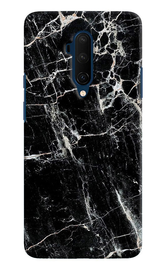 Black Marble Texture Oneplus 7T Pro Hard Case Back Cover by Casekaro