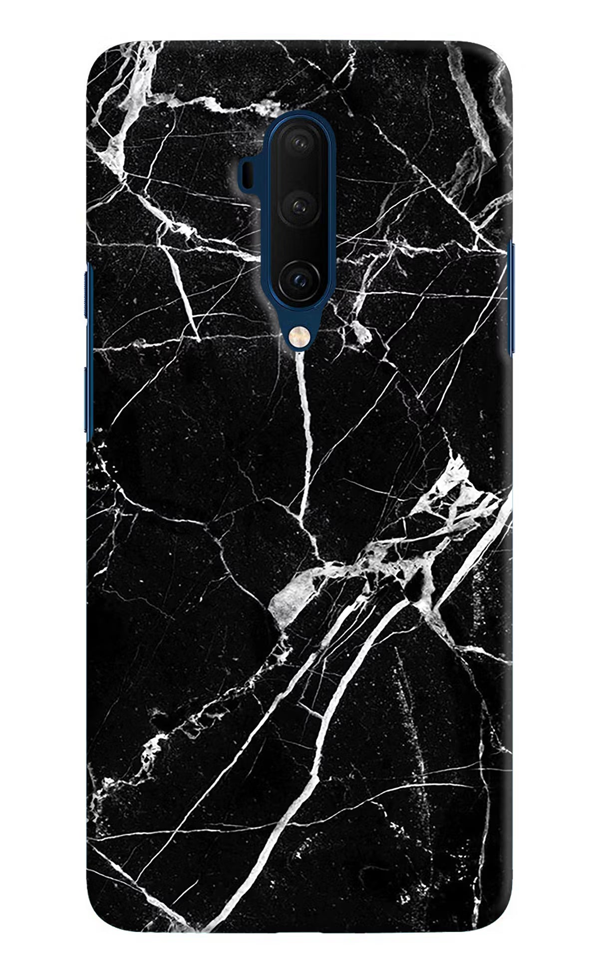 Black Marble Pattern Oneplus 7T Pro Hard Case Back Cover by Casekaro