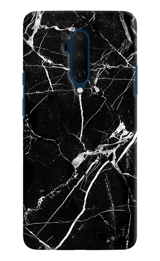 Black Marble Pattern Oneplus 7T Pro Hard Case Back Cover by Casekaro