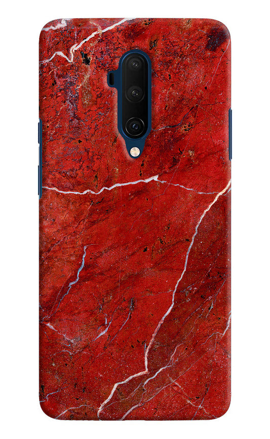 Red Marble Design Oneplus 7T Pro Hard Case Back Cover by Casekaro