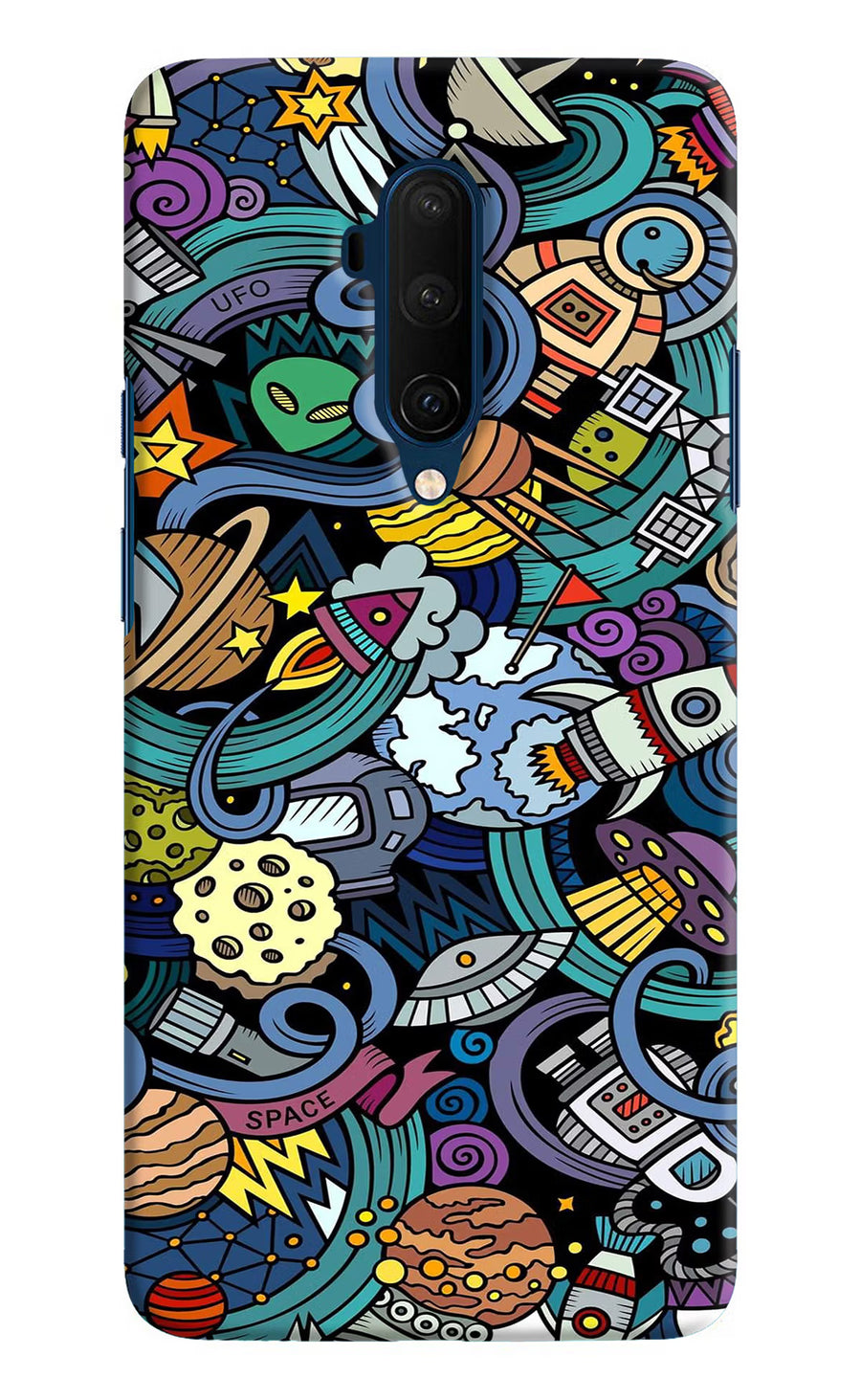Space Abstract Oneplus 7T Pro Back Cover, Hard case