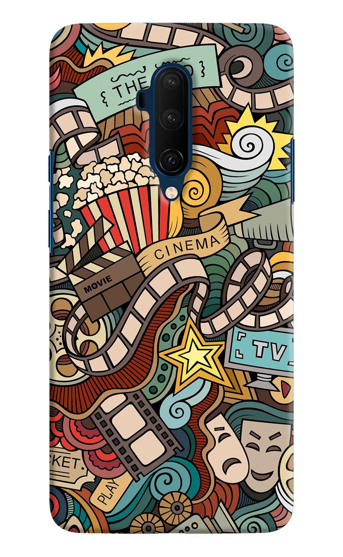 Cinema Abstract Oneplus 7T Pro Hard Case Back Cover by Casekaro