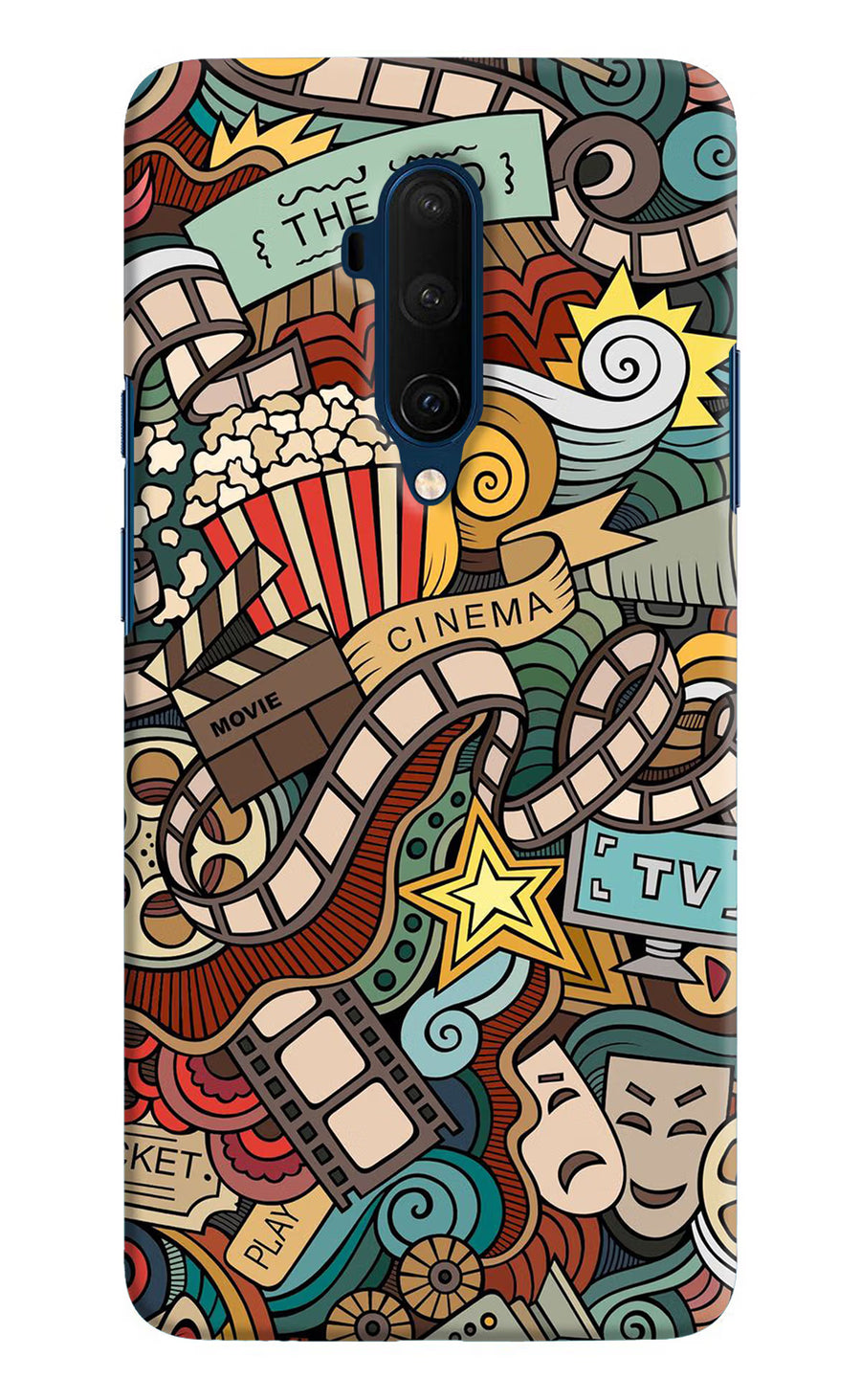 Cinema Abstract Oneplus 7T Pro Back Cover, Hard case