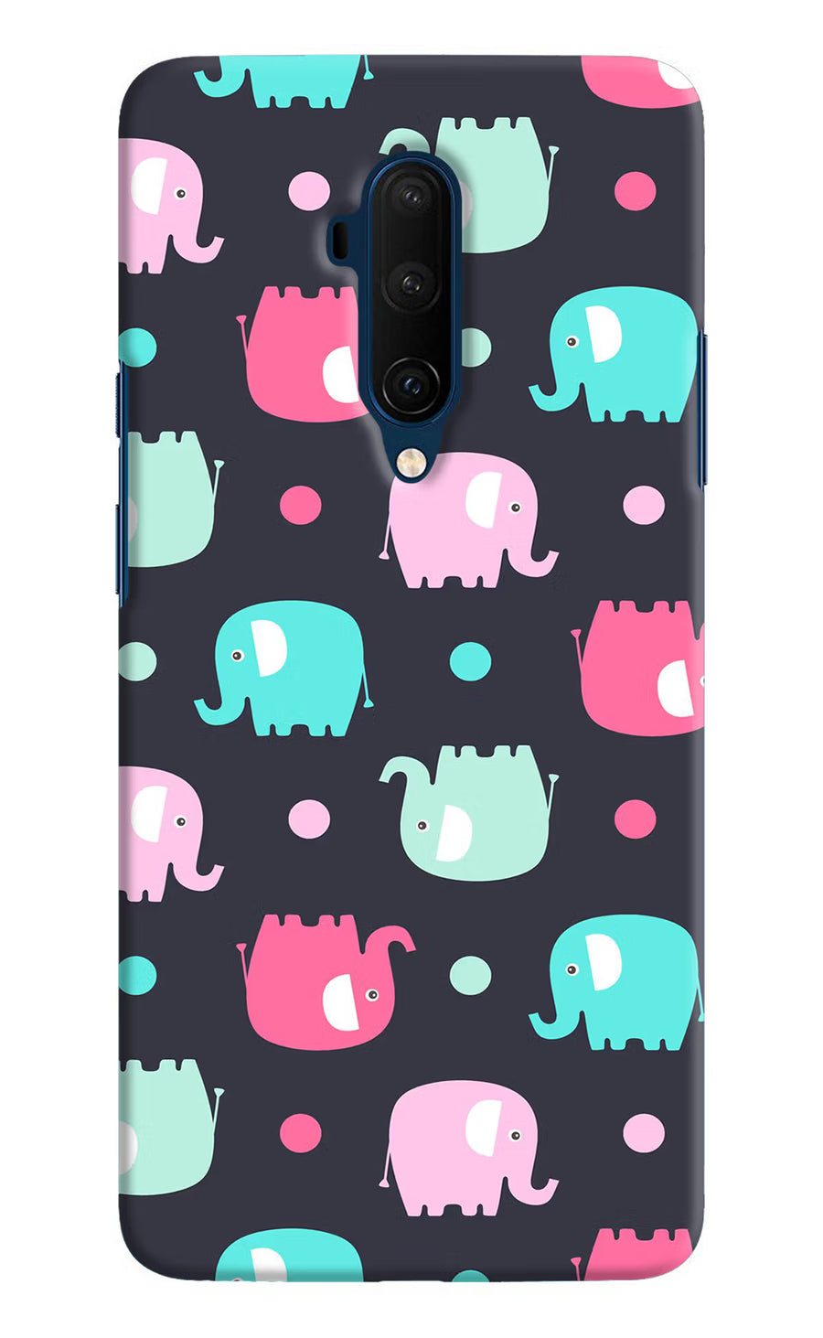 Elephants Oneplus 7T Pro Back Cover, Hard case