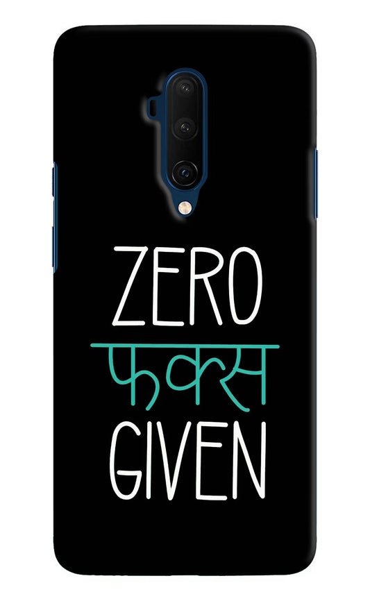 Zero Fucks Given Oneplus 7T Pro Hard Case Back Cover by Casekaro