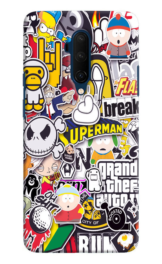 Sticker Bomb Oneplus 7T Pro Hard Case Back Cover by Casekaro
