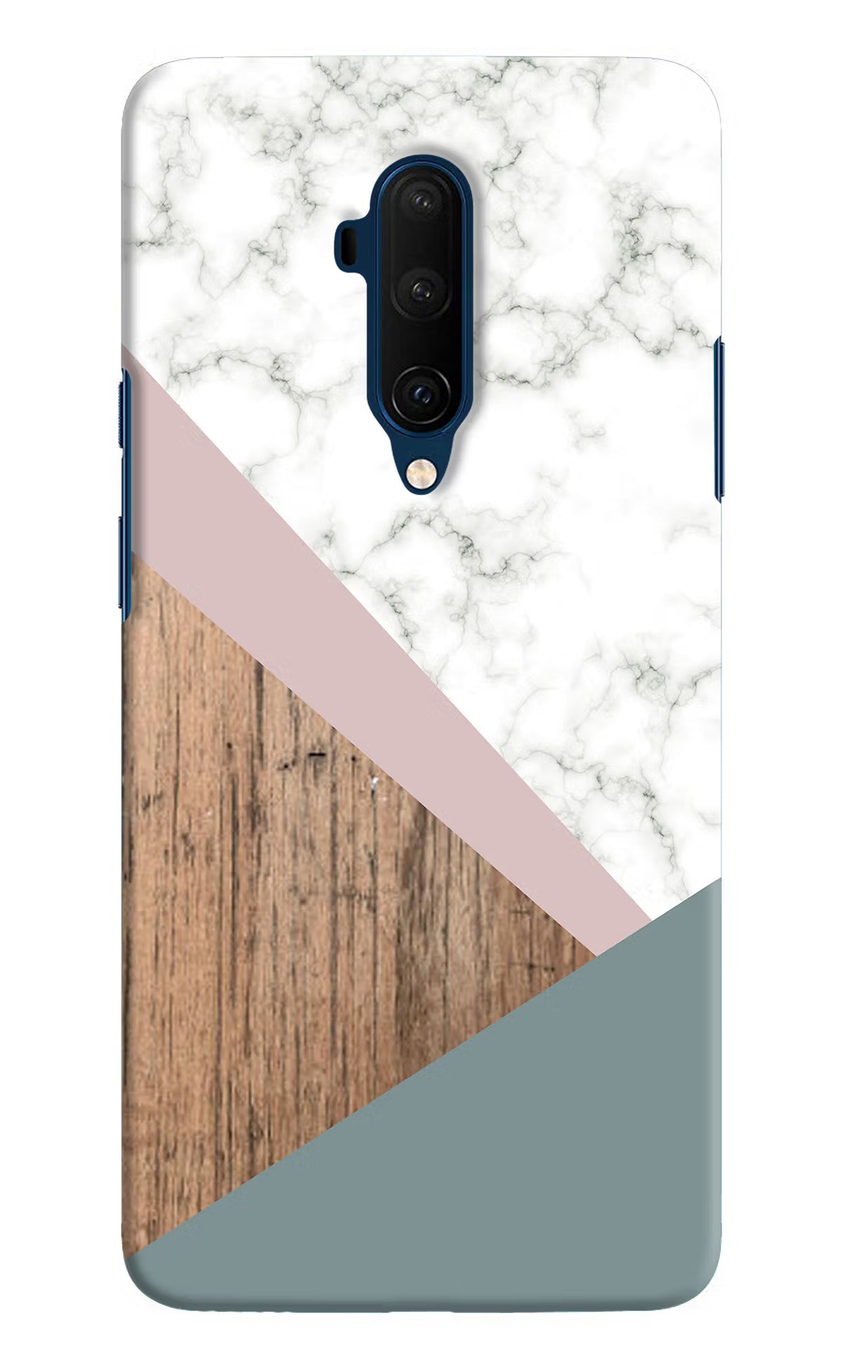 Marble wood Abstract Oneplus 7T Pro Hard Case Back Cover by Casekaro