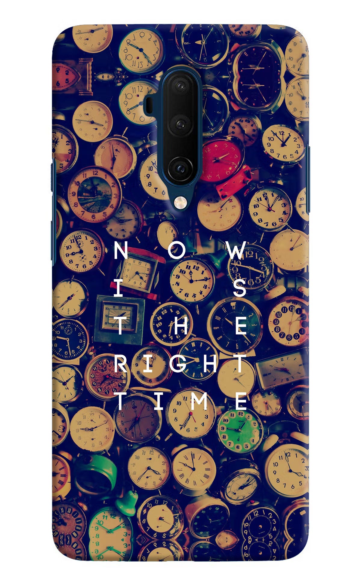 Now is the Right Time Quote Oneplus 7T Pro Hard Case Back Cover by Casekaro