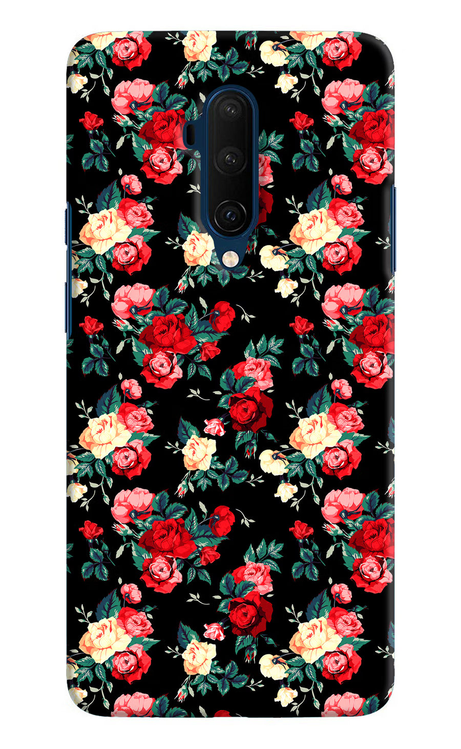 Rose Pattern Oneplus 7T Pro Back Cover, Hard case
