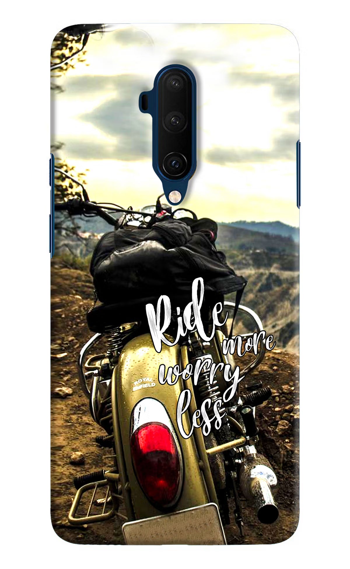 Ride More Worry Less Oneplus 7T Pro Hard Case Back Cover by Casekaro