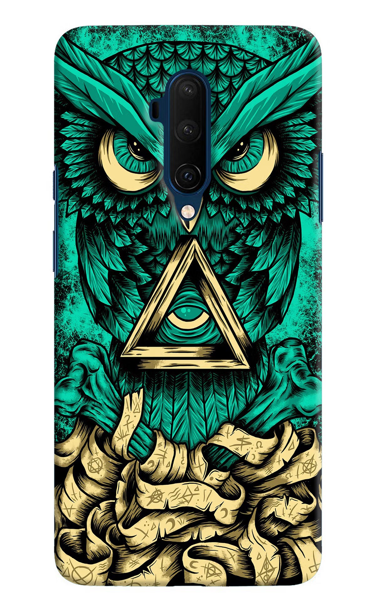 Green Owl Oneplus 7T Pro Hard Case Back Cover by Casekaro
