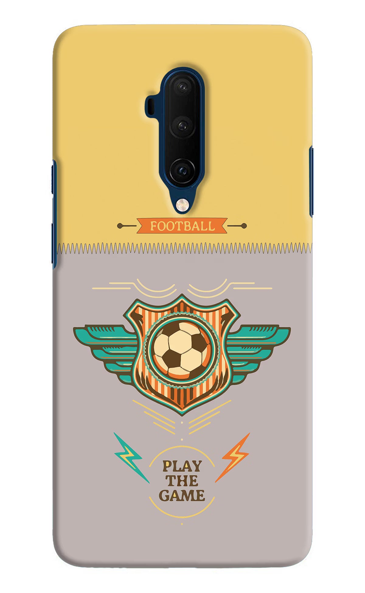 Football Oneplus 7T Pro Hard Case Back Cover by Casekaro