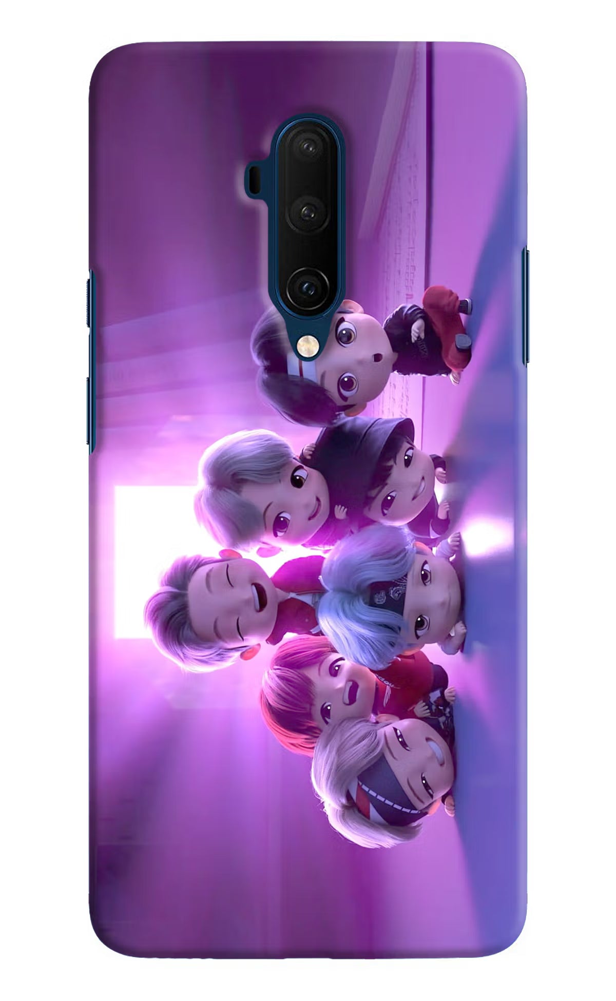 BTS Chibi Oneplus 7T Pro Hard Case Back Cover by Casekaro