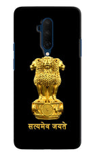 Satyamev Jayate Golden Oneplus 7T Pro Hard Case Back Cover by Casekaro