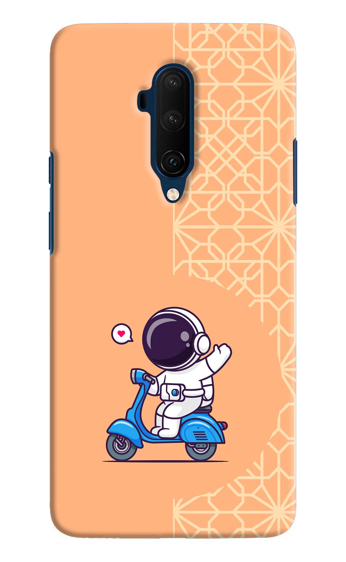 Cute Astronaut Riding Oneplus 7T Pro Hard Case Back Cover by Casekaro