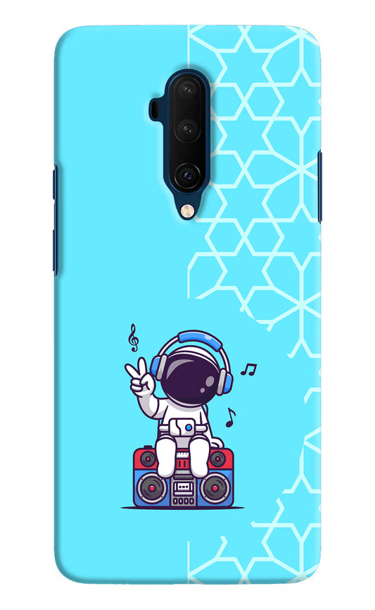 Cute Astronaut Chilling Oneplus 7T Pro Hard Case Back Cover by Casekaro