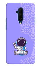 Cute Astronaut Chilling Oneplus 7T Pro Hard Case Back Cover by Casekaro