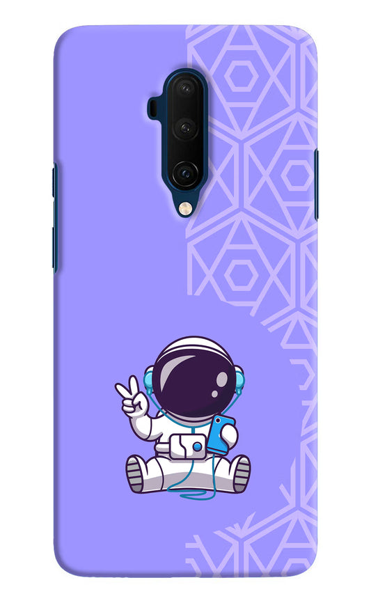 Cute Astronaut Chilling Oneplus 7T Pro Hard Case Back Cover by Casekaro