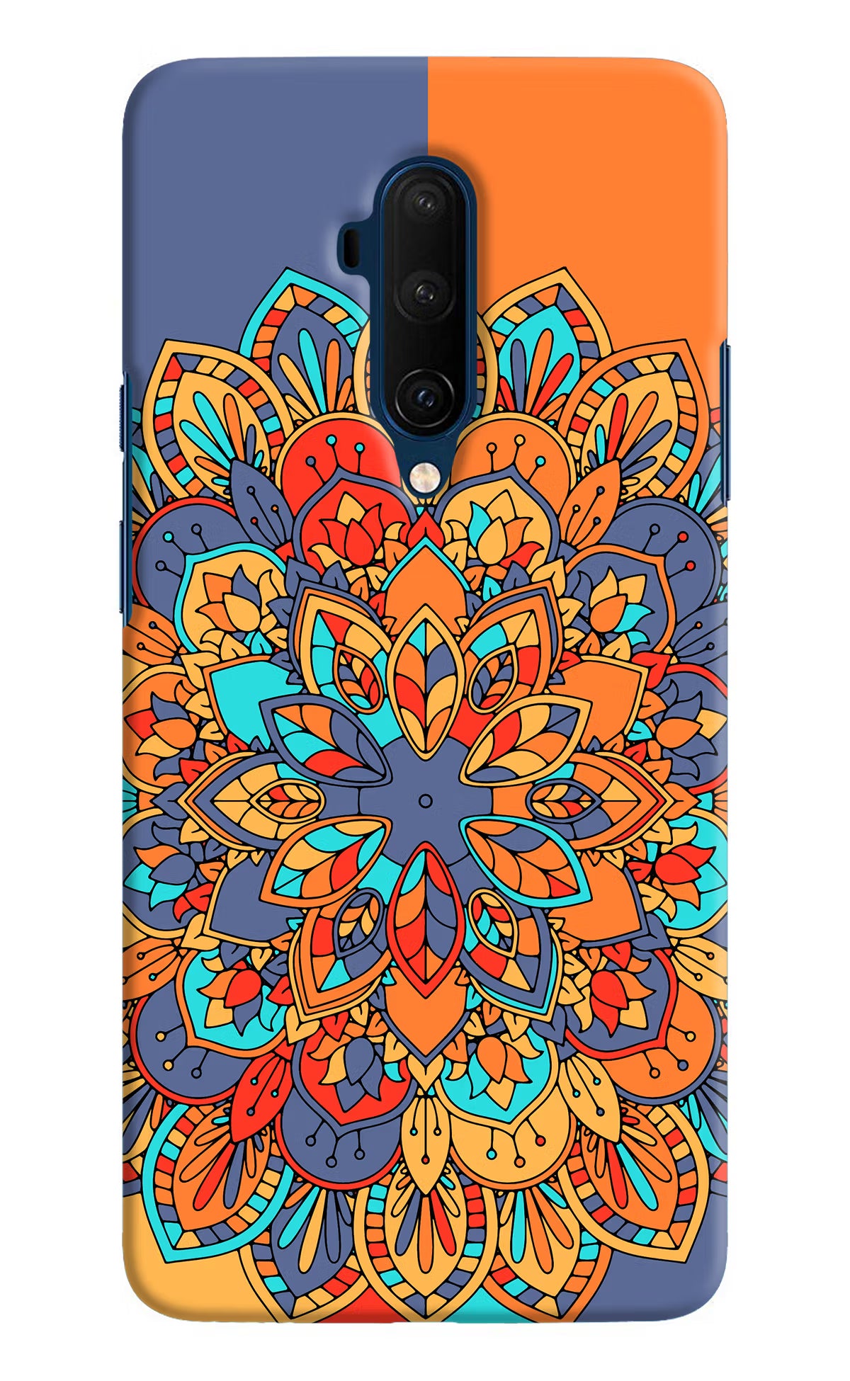Color Mandala Oneplus 7T Pro Hard Case Back Cover by Casekaro