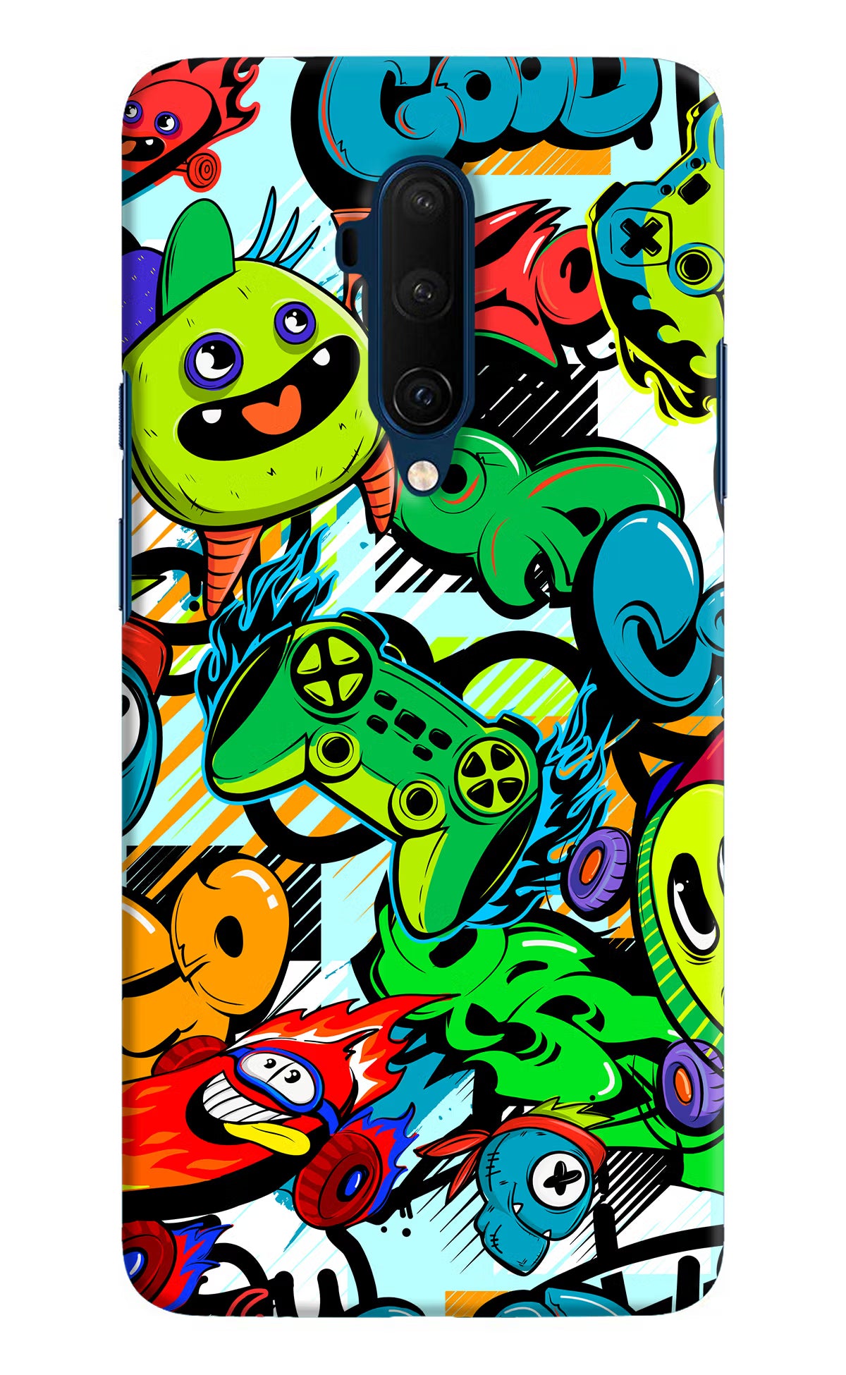 Game Doodle Oneplus 7T Pro Hard Case Back Cover by Casekaro