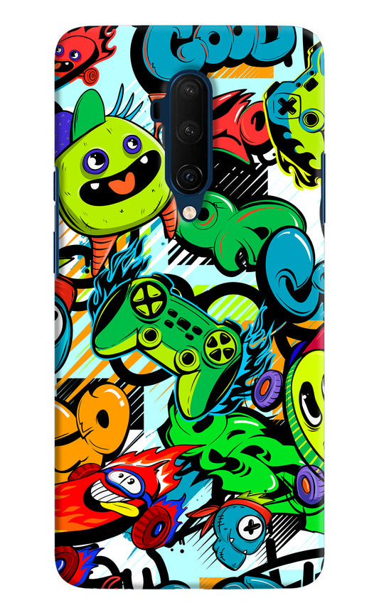 Game Doodle Oneplus 7T Pro Hard Case Back Cover by Casekaro